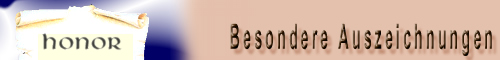 Besondere Auszeichnungen